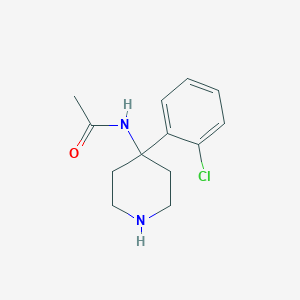 molecular formula C13H17ClN2O B14180806 N-[4-(2-Chlorophenyl)piperidin-4-yl]acetamide CAS No. 925218-18-4