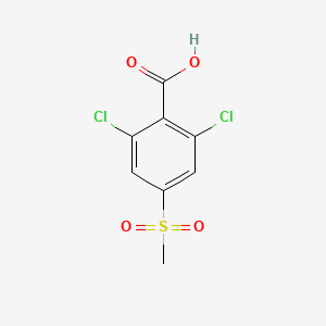 molecular formula C8H6Cl2O4S B1418084 2,6-Dichloro-4-methanesulfonylbenzoic acid CAS No. 1121585-09-8