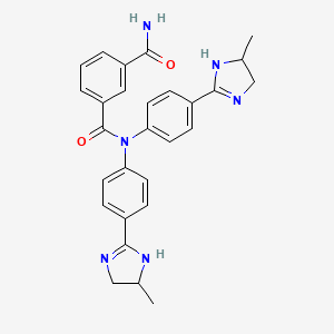 molecular formula C28H28N6O2 B14180843 N~1~,N~1~-Bis[4-(5-methyl-4,5-dihydro-1H-imidazol-2-yl)phenyl]benzene-1,3-dicarboxamide CAS No. 5300-76-5