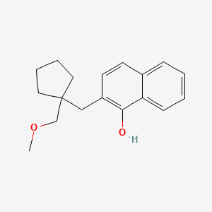 molecular formula C18H22O2 B14180856 2-{[1-(Methoxymethyl)cyclopentyl]methyl}naphthalen-1-ol CAS No. 922165-58-0