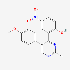 molecular formula C18H15N3O4 B14180861 6-[5-(4-Methoxyphenyl)-2-methylpyrimidin-4(3H)-ylidene]-4-nitrocyclohexa-2,4-dien-1-one CAS No. 923594-48-3