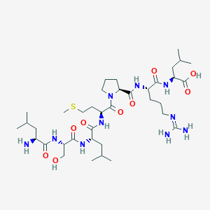 molecular formula C37H68N10O9S B14180867 L-Leucyl-L-seryl-L-leucyl-L-methionyl-L-prolyl-N~5~-(diaminomethylidene)-L-ornithyl-L-leucine CAS No. 922730-67-4