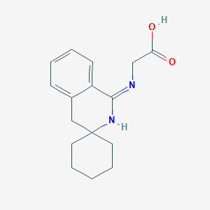 molecular formula C16H20N2O2 B1418096 Spiro[cyclohexane-1,3'-(3',4'-dihydro-isoquinolin)]-1'-yl-aminoacetic acid CAS No. 500006-77-9