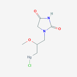 molecular formula C7H11ClHgN2O3 B14180986 Mercury, chloro(3-(2,4-dioxo-1-imidazolidinyl)-2-methoxypropyl)- CAS No. 3367-32-6