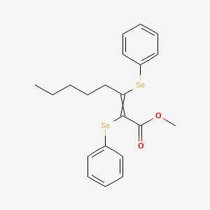 molecular formula C21H24O2Se2 B14180995 Methyl 2,3-bis(phenylselanyl)oct-2-enoate CAS No. 922525-86-8