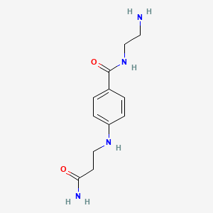 molecular formula C12H18N4O2 B14181001 N-(2-Aminoethyl)-4-[(3-amino-3-oxopropyl)amino]benzamide CAS No. 919772-05-7