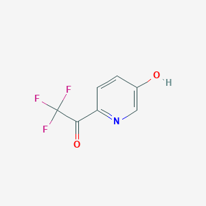molecular formula C7H4F3NO2 B14181003 2,2,2-Trifluoro-1-(5-hydroxypyridin-2-YL)ethanone 