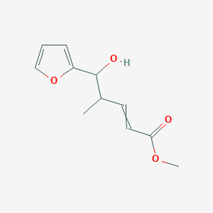 molecular formula C11H14O4 B14181023 Methyl 5-(furan-2-yl)-5-hydroxy-4-methylpent-2-enoate CAS No. 919296-38-1