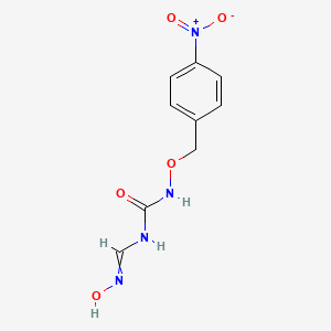 molecular formula C9H10N4O5 B1418104 1-(Hydroxyiminomethyl)-3-[(4-nitrophenyl)methoxy]urea CAS No. 338404-33-4