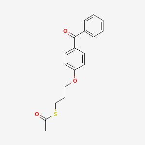 molecular formula C18H18O3S B14181041 S-[3-(4-Benzoylphenoxy)propyl] ethanethioate CAS No. 929073-14-3