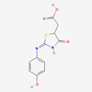 molecular formula C11H10N2O4S B1418106 [2-(4-Hydroxy-phenylimino)-4-oxo-thiazolidin-5-yl]-acetic acid CAS No. 300813-17-6