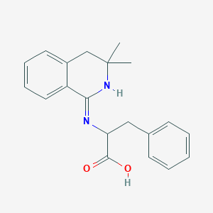 molecular formula C20H22N2O2 B1418107 2-(3,3-Dimethyl-3,4-dihydro-isoquinolin-1-ylamino)-3-phenyl-propionic acid CAS No. 1397005-80-9