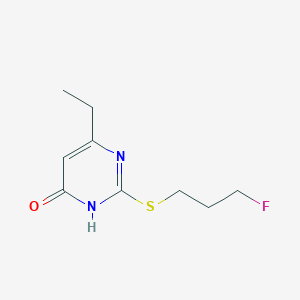 molecular formula C9H13FN2OS B1418109 6-ethyl-2-[(3-fluoropropyl)sulfanyl]-4(3H)-pyrimidinone CAS No. 478064-58-3