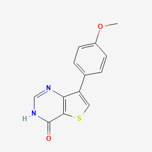 molecular formula C13H10N2O2S B1418111 7-(4-methoxyphenyl)-3H,4H-thieno[3,2-d]pyrimidin-4-one CAS No. 827614-34-6