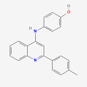 molecular formula C22H18N2O B14181226 Phenol, 4-[[2-(4-methylphenyl)-4-quinolinyl]amino]- CAS No. 918970-03-3