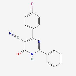 4-(4-Fluorophenyl)-6-hydroxy-2-phenyl-5-pyrimidinecarbonitrile