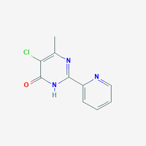 molecular formula C10H8ClN3O B1418126 5-Chloro-6-methyl-2-(2-pyridyl)pyrimidin-4-ol CAS No. 286430-67-9