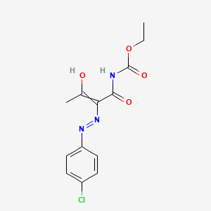 ethyl N-{2-[2-(4-chlorophenyl)hydrazono]-3-oxobutanoyl}carbamate