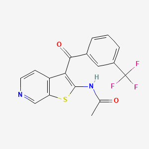 molecular formula C17H11F3N2O2S B14181332 N-{3-[3-(Trifluoromethyl)benzoyl]thieno[2,3-c]pyridin-2-yl}acetamide CAS No. 914644-28-3