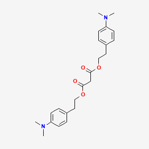 molecular formula C23H30N2O4 B14181352 Bis{2-[4-(dimethylamino)phenyl]ethyl} propanedioate CAS No. 918155-91-6