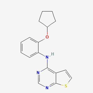 molecular formula C17H17N3OS B14181358 N-[2-(Cyclopentyloxy)phenyl]thieno[2,3-d]pyrimidin-4-amine CAS No. 917908-94-2