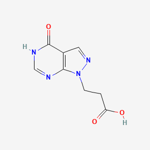 1H-pyrazolo[3,4-d]pyrimidine-1-propanoic acid, 4,5-dihydro-4-oxo-