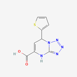molecular formula C9H7N5O2S B1418139 7-(Thiophen-2-yl)-4,7-dihydrotetrazolo[1,5-a]pyrimidine-5-carboxylic acid CAS No. 887031-85-8