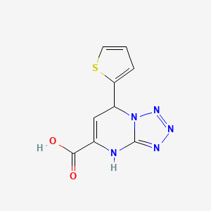 molecular formula C9H7N5O2S B1418139 7-Thiophen-2-yl-4,7-dihydro-tetrazolo[1,5-a]-pyrimidine-5-carboxylic acid CAS No. 887031-85-8