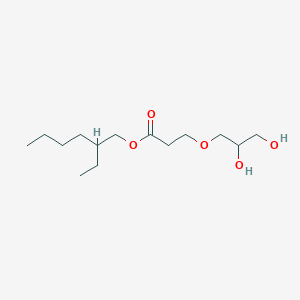 molecular formula C14H28O5 B14181403 Propanoic acid, 3-(2,3-dihydroxypropoxy)-, 2-ethylhexyl ester CAS No. 847493-58-7