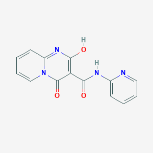 molecular formula C14H10N4O3 B1418144 2-hydroxy-4-oxo-N-(2-pyridinyl)-4H-pyrido[1,2-a]pyrimidine-3-carboxamide CAS No. 224313-75-1