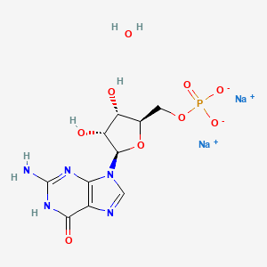 molecular formula C10H14N5Na2O9P B1418145 5'-单磷酸鸟苷二钠盐水合物 CAS No. 146894-16-8