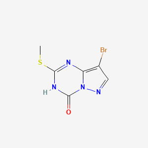 molecular formula C6H5BrN4OS B1418147 8-Bromo-2-(methylthio)pyrazolo[1,5-a][1,3,5]triazin-4-ol CAS No. 54346-35-9