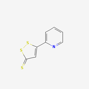 molecular formula C8H5NS3 B14181531 5-(Pyridin-2-yl)-3H-1,2-dithiole-3-thione CAS No. 856359-31-4
