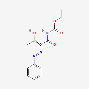ethyl N-[3-oxo-2-(2-phenylhydrazono)butanoyl]carbamate