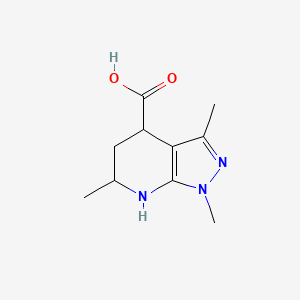 1,3,6-trimethyl-4,5,6,7-tetrahydro-1H-pyrazolo[3,4-b]pyridine-4-carboxylic acid