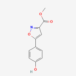 molecular formula C11H9NO4 B1418159 Methyl 5-(4-hydroxyphenyl)isoxazole-3-carboxylate CAS No. 60640-71-3