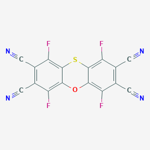 molecular formula C16F4N4OS B14181641 1,4,6,9-Tetrafluorophenoxathiine-2,3,7,8-tetracarbonitrile CAS No. 839710-08-6
