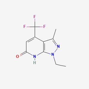 1-ethyl-3-methyl-4-(trifluoromethyl)-1H,6H,7H-pyrazolo[3,4-b]pyridin-6-one