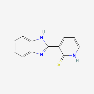 molecular formula C12H9N3S B1418168 3-(1H-benzimidazol-2-yl)pyridine-2-thiol CAS No. 104152-74-1