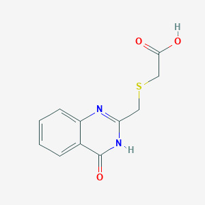 molecular formula C11H10N2O3S B1418169 {[(4-Oxo-3,4-dihydroquinazolin-2-yl)methyl]sulfanyl}acetic acid CAS No. 890647-62-8