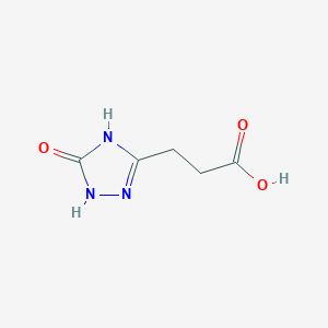 molecular formula C5H7N3O3 B1418172 3-(5-Hydroxy-1H-1,2,4-triazol-3-yl)propanoic acid CAS No. 933747-05-8