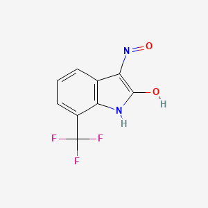 molecular formula C9H5F3N2O2 B1418174 (3Z)-7-(三氟甲基)-1H-吲哚-2,3-二酮-3-肟 CAS No. 74396-78-4