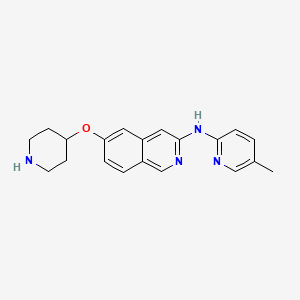 molecular formula C20H22N4O B14181744 N-(5-Methylpyridin-2-yl)-6-[(piperidin-4-yl)oxy]isoquinolin-3-amine CAS No. 918490-82-1