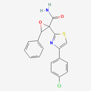 molecular formula C18H13ClN2O2S B14181775 2-[4-(4-Chlorophenyl)-1,3-thiazol-2-yl]-3-phenyloxirane-2-carboxamide CAS No. 919201-73-3