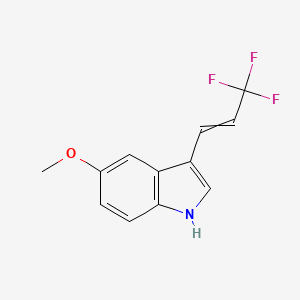 molecular formula C12H10F3NO B14181845 5-Methoxy-3-(3,3,3-trifluoroprop-1-en-1-yl)-1H-indole CAS No. 923293-06-5