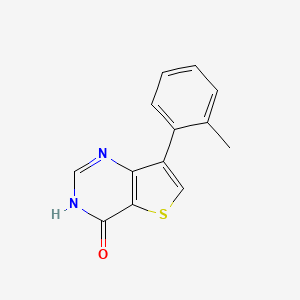 molecular formula C13H10N2OS B1418192 7-(2-methylphenyl)thieno[3,2-d]pyrimidin-4(3H)-one CAS No. 1030120-83-2