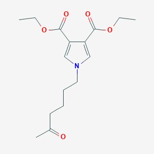 molecular formula C16H23NO5 B14181925 Diethyl 1-(5-oxohexyl)-1H-pyrrole-3,4-dicarboxylate CAS No. 920514-01-8