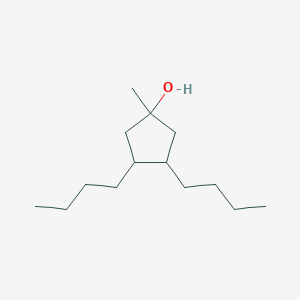 molecular formula C14H28O B14181939 Cyclopentanol, 3,4-dibutyl-1-methyl- CAS No. 850222-46-7