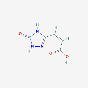 molecular formula C5H5N3O3 B1418196 (2Z)-3-(5-hydroxy-1H-1,2,4-triazol-3-yl)acrylic acid CAS No. 1394306-92-3