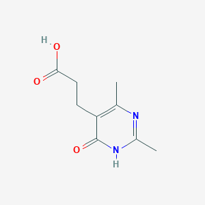 molecular formula C9H12N2O3 B1418200 3-(2,6-Dimethyl-4-oxo-1,4-dihydro-pyrimidin-5-yl)-propionic acid CAS No. 802589-80-6